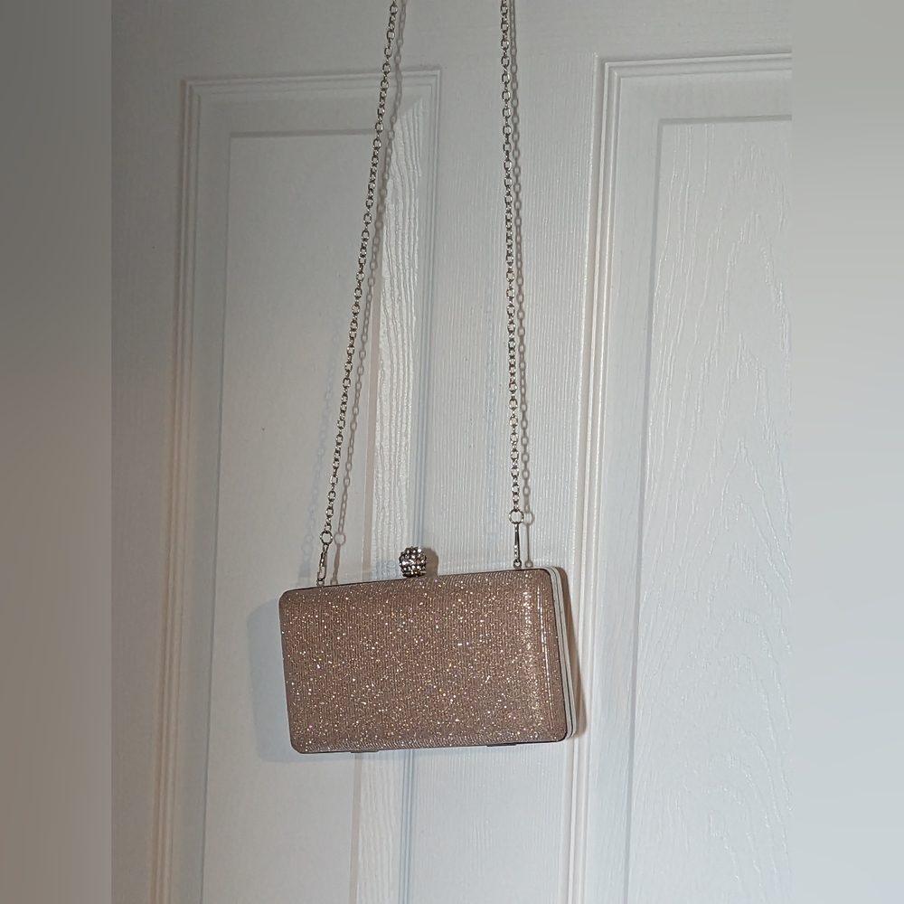 Pink glitter hand bag